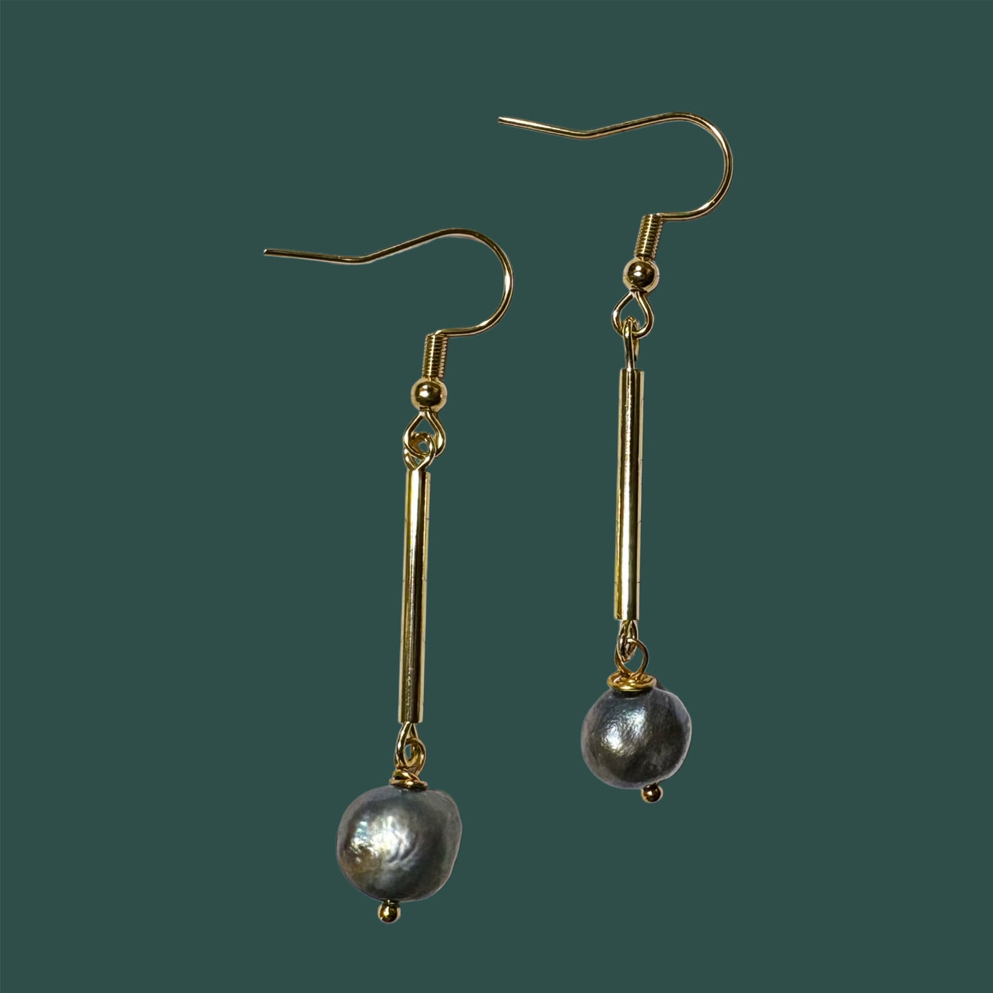 Pendientes "Nova" gris oscuro