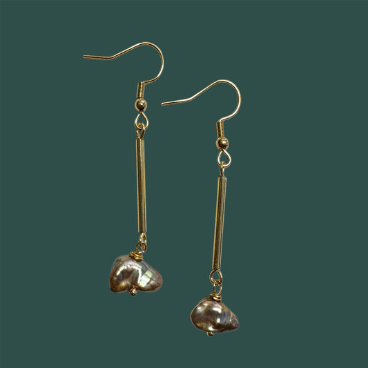 Pendientes “Centella" champán