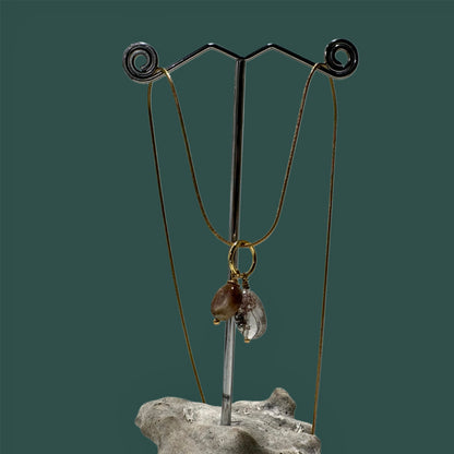 Colgante de "Ágata y cuarzo rutilado"