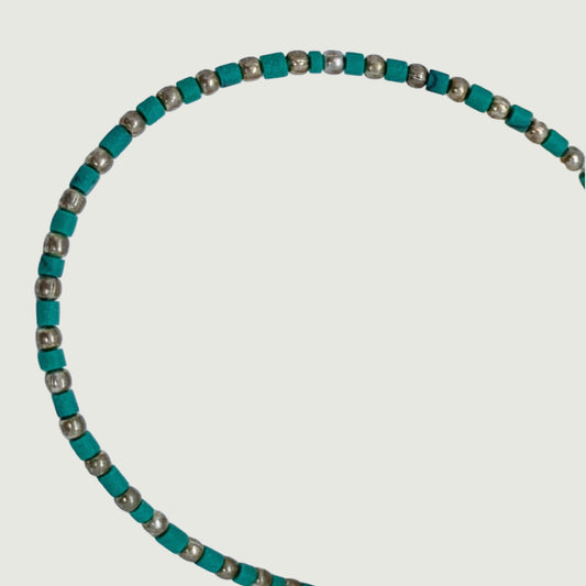 Silver bracelet with turquoise stone | Hypoallergenic jewelry