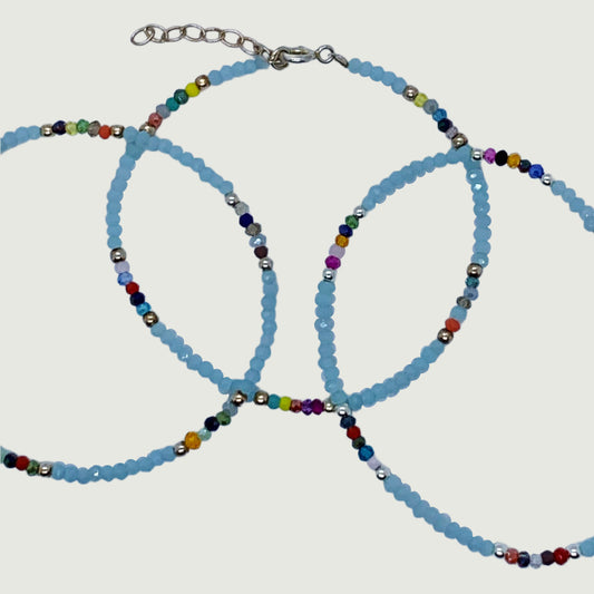 Silver bracelet with turquoise stone | Hypoallergenic jewelry