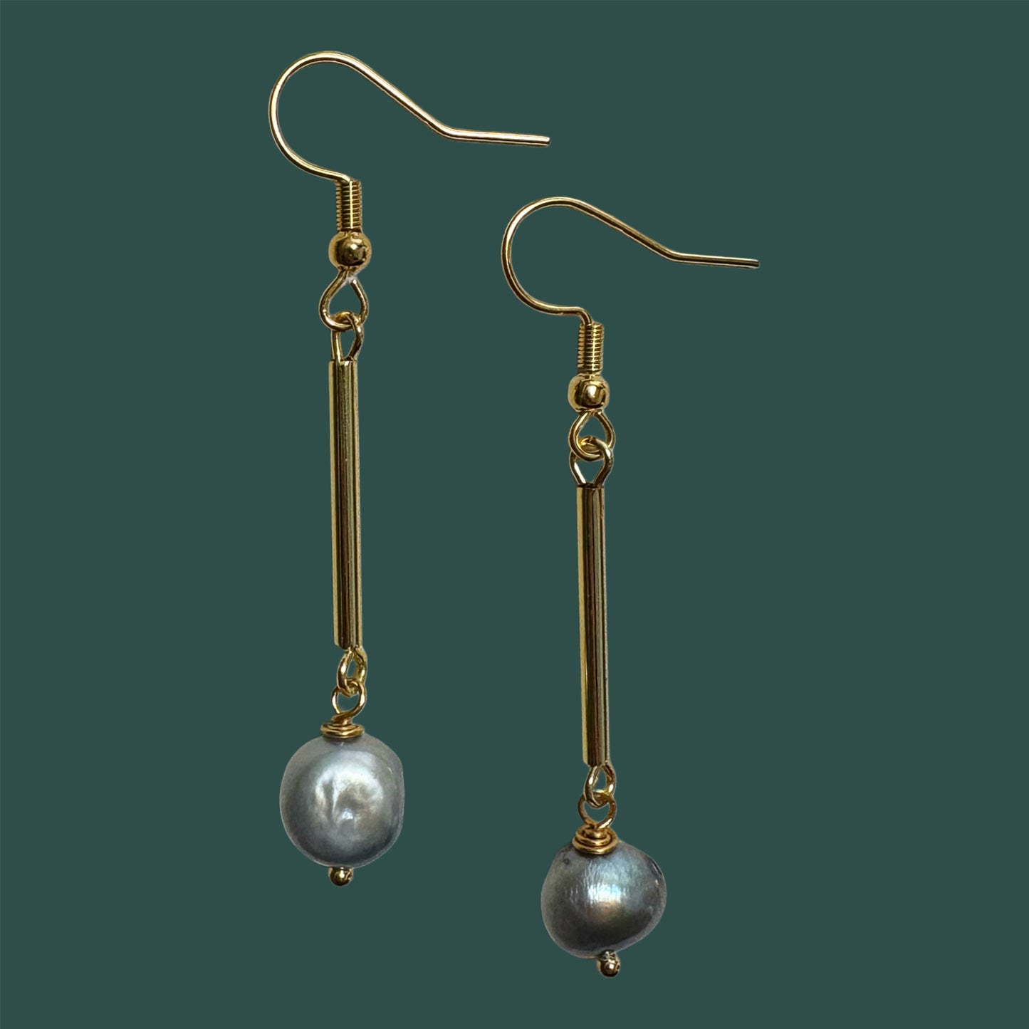 Pendientes "Nova" gris claro