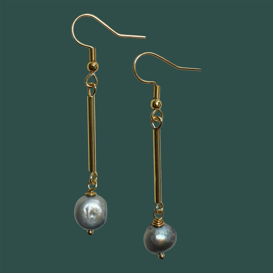 Pendientes "Nova" gris claro