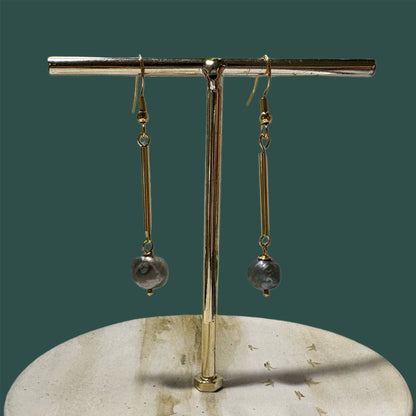 Pendientes "Nova" gris oscuro