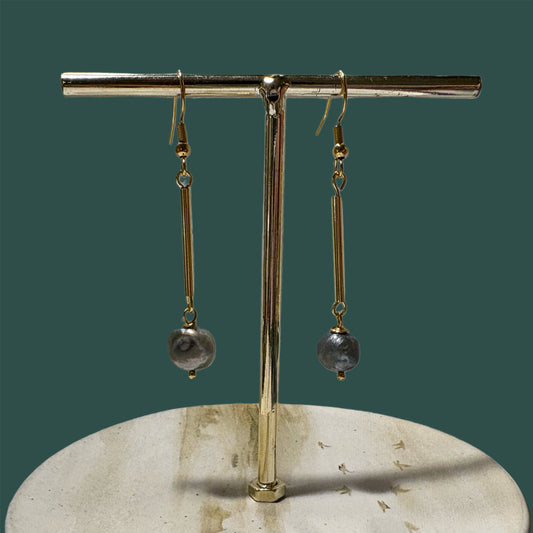 Pendientes "Nova" gris oscuro