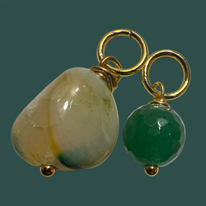 Colgante de "Ágata craquelada y jadeita"