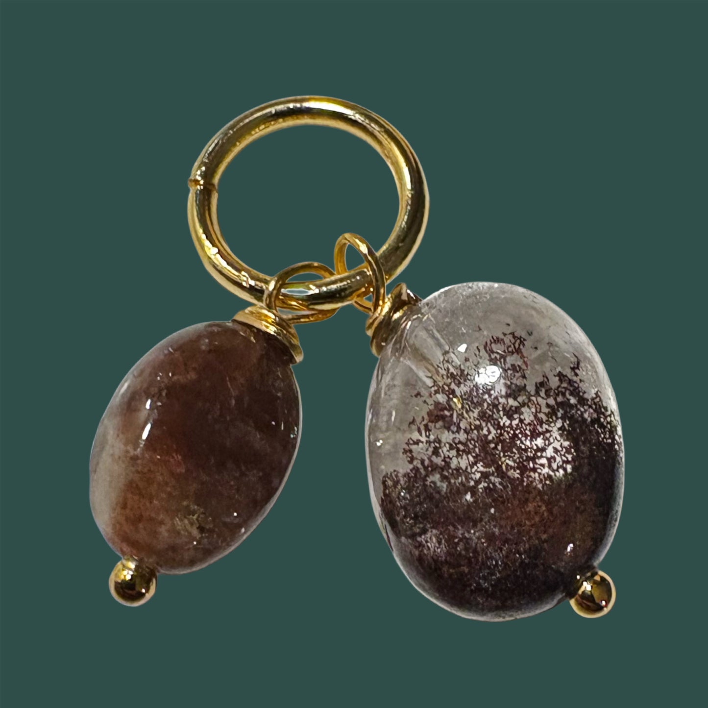 Colgante de "Ágata y cuarzo rutilado"