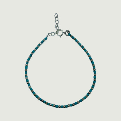 Silver bracelet with turquoise stone | Hypoallergenic jewelry