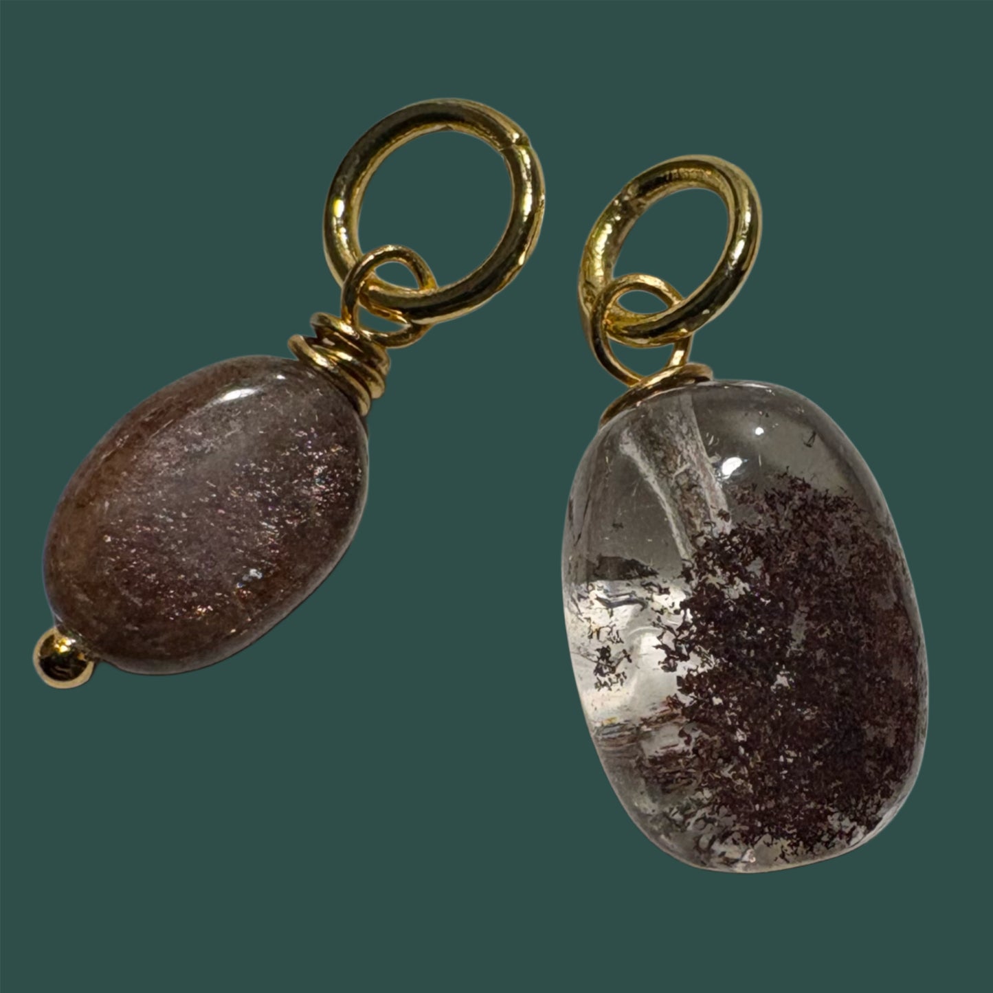Colgante de "Ágata y cuarzo rutilado"