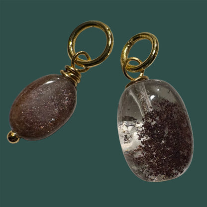 Colgante de "Ágata y cuarzo rutilado"