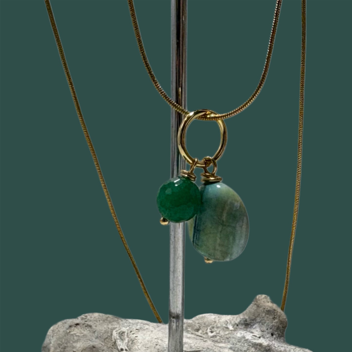 Colgante de "Ágata y jadeita"