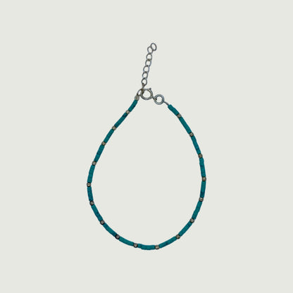 Silver bracelet with turquoise stone | Hypoallergenic jewelry